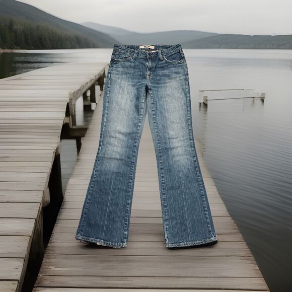 Gap Original Flare Jeans 8 (29 x 31.5) Blue Mid Rise Denim Stretch Womens Vtg - Picture 1 of 9